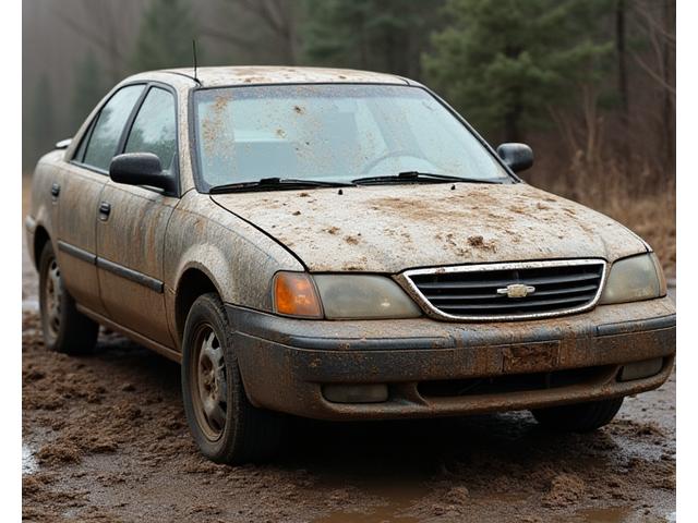 Dirty sedan before cleaning